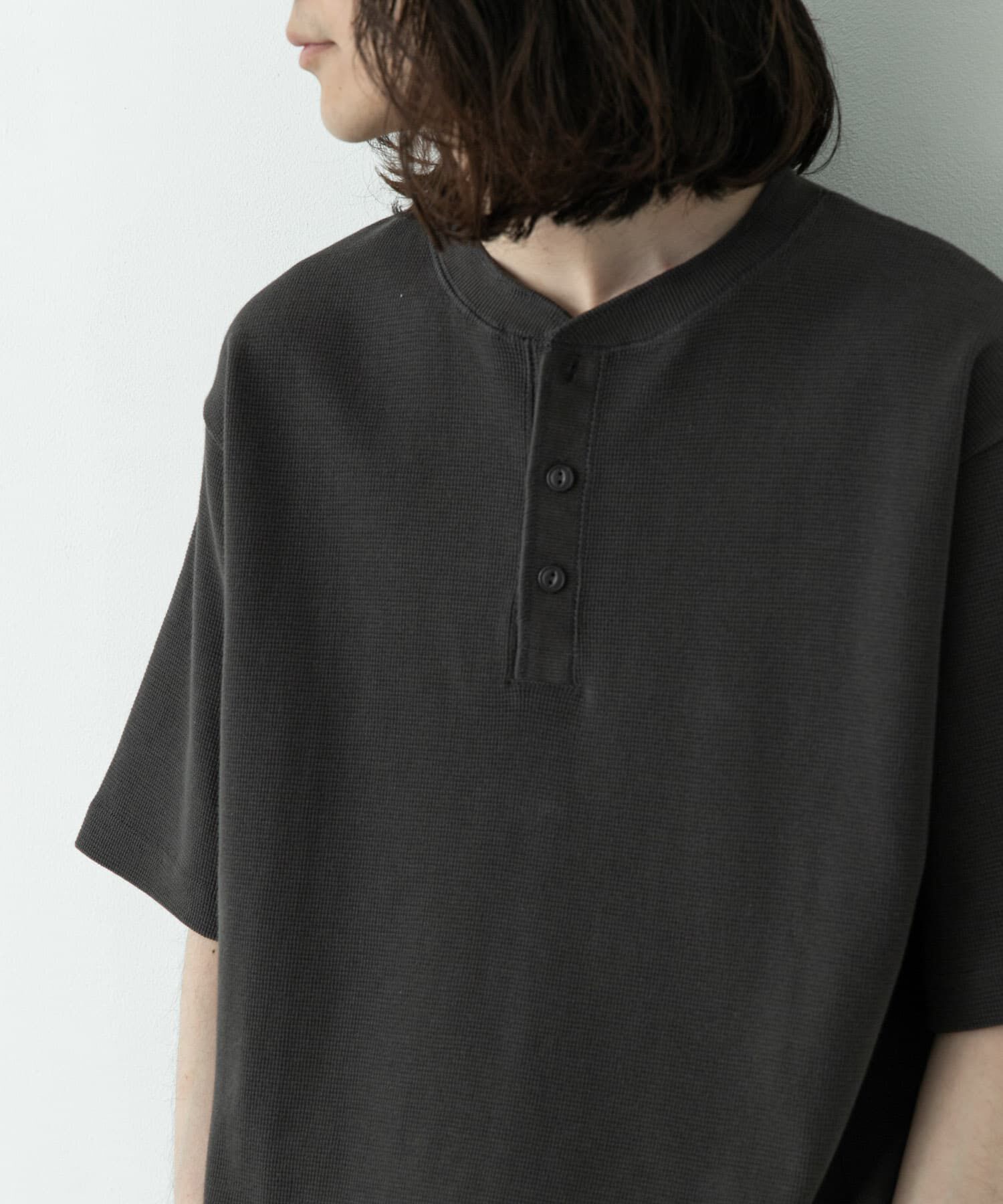 Sonny Label 「ワッフルヘンリーネックTシャツ」|Tシャツ・カットソー|
