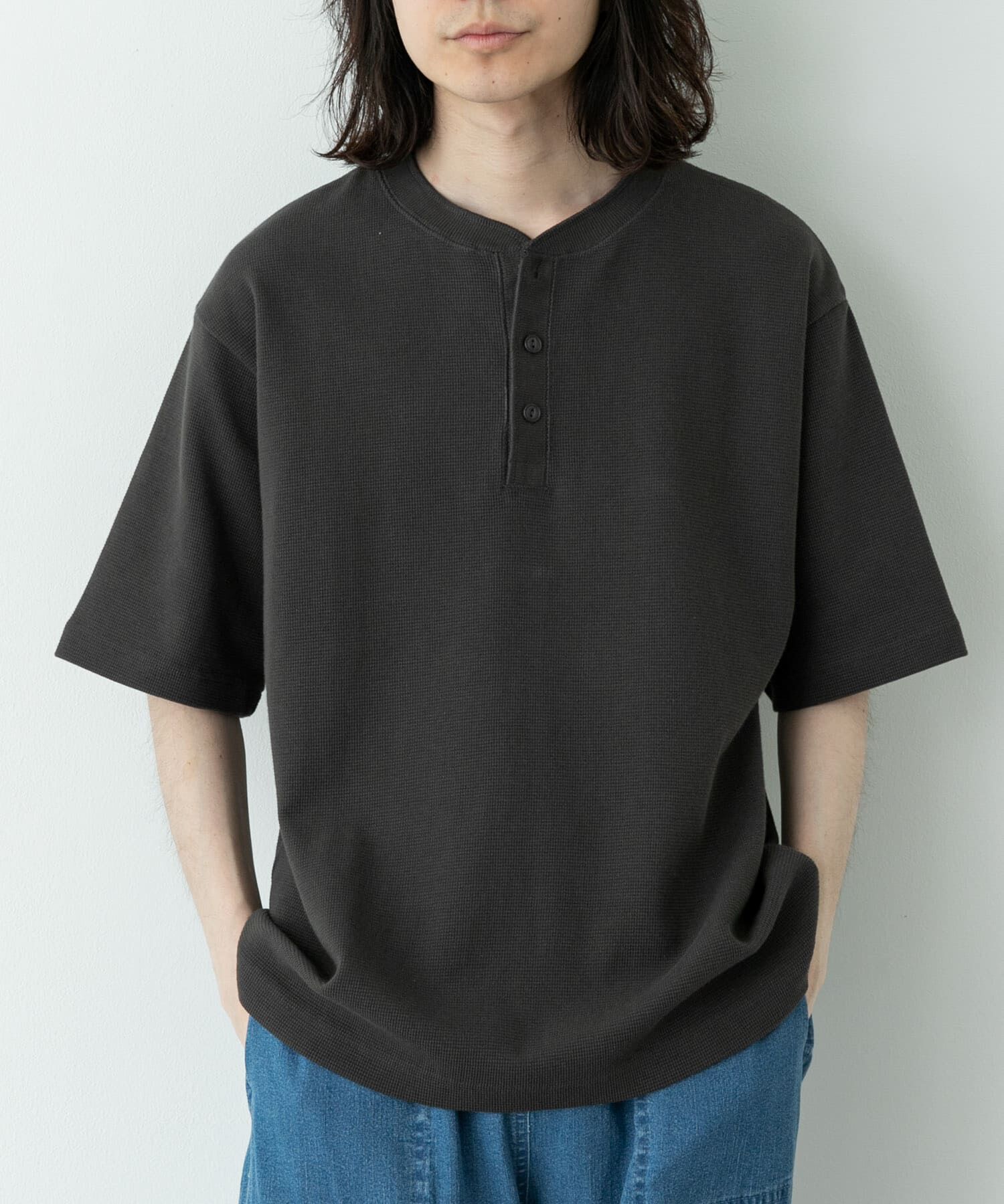 Sonny Label 「ワッフルヘンリーネックTシャツ」|Tシャツ・カットソー|