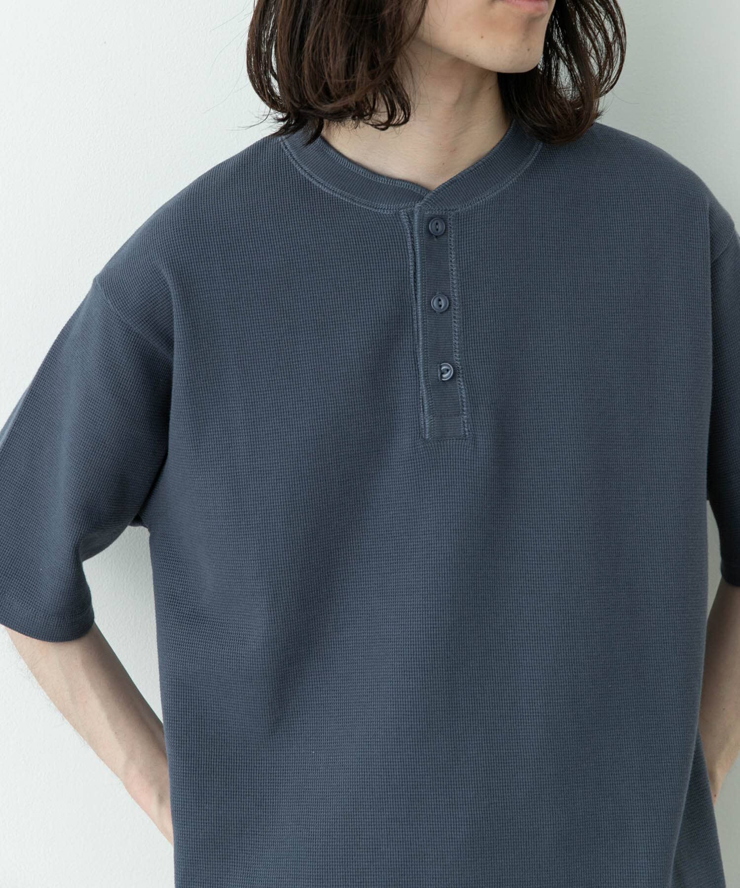 Sonny Label 「ワッフルヘンリーネックTシャツ」|Tシャツ・カットソー|