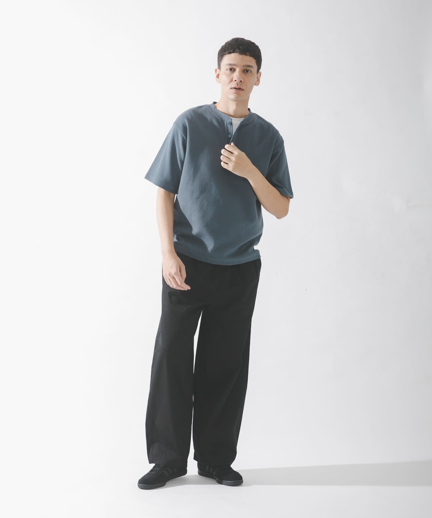 Sonny Label 「ワッフルヘンリーネックTシャツ」|Tシャツ・カットソー|
