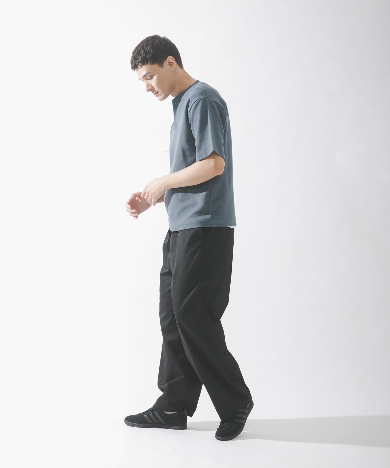Sonny Label 「ワッフルヘンリーネックTシャツ」|Tシャツ・カットソー|