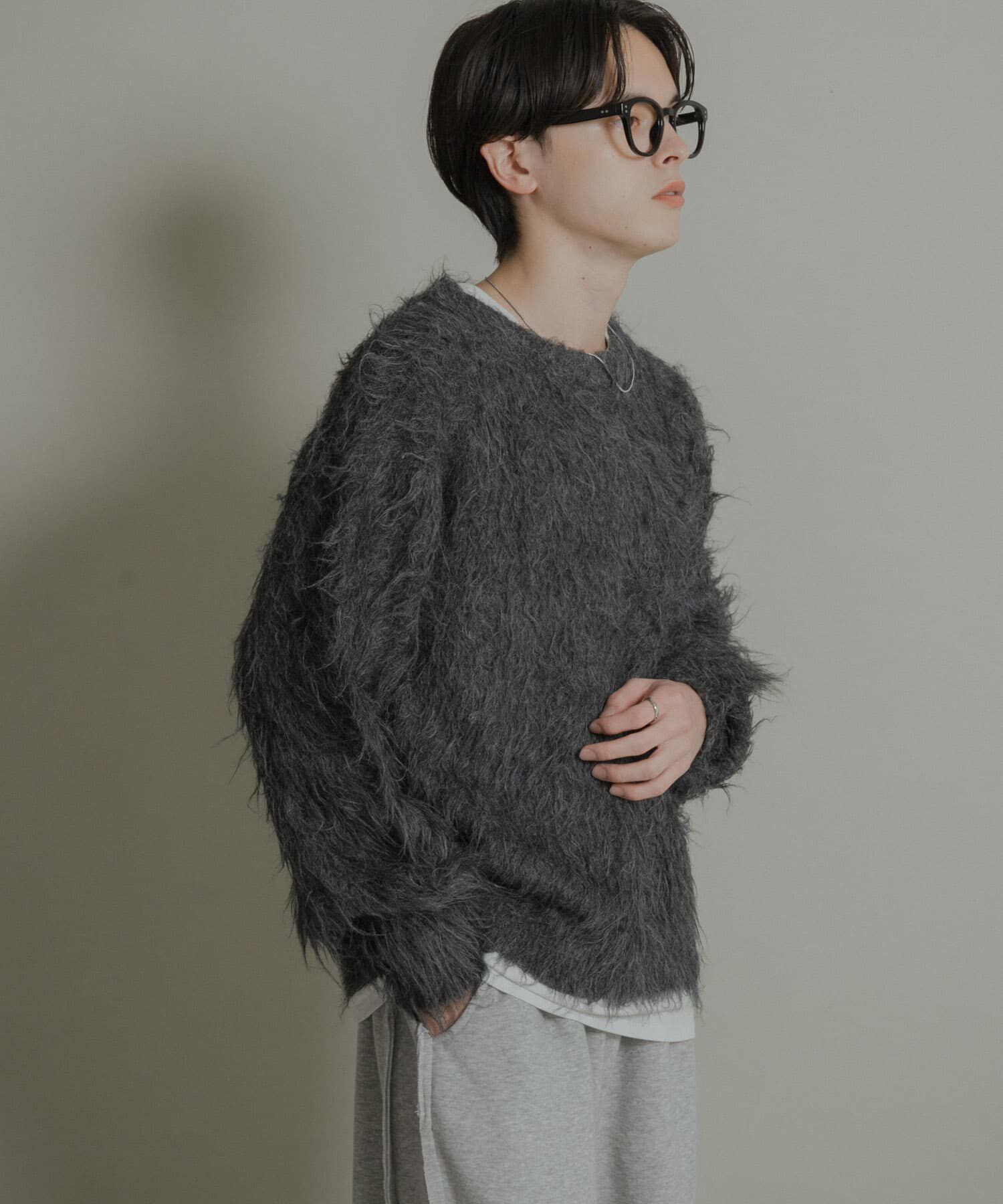 SENSE OF PLACE by URBAN RESEARCH「『洗濯可』シャギークルーネックニット」|ニット・セーター|