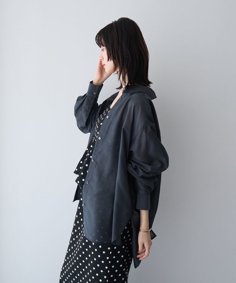 YECCA VECCA「バック釦シアーシャツ」|シャツ・ブラウス|