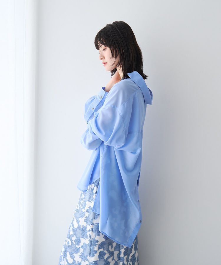 YECCA VECCA「バック釦シアーシャツ」|シャツ・ブラウス|