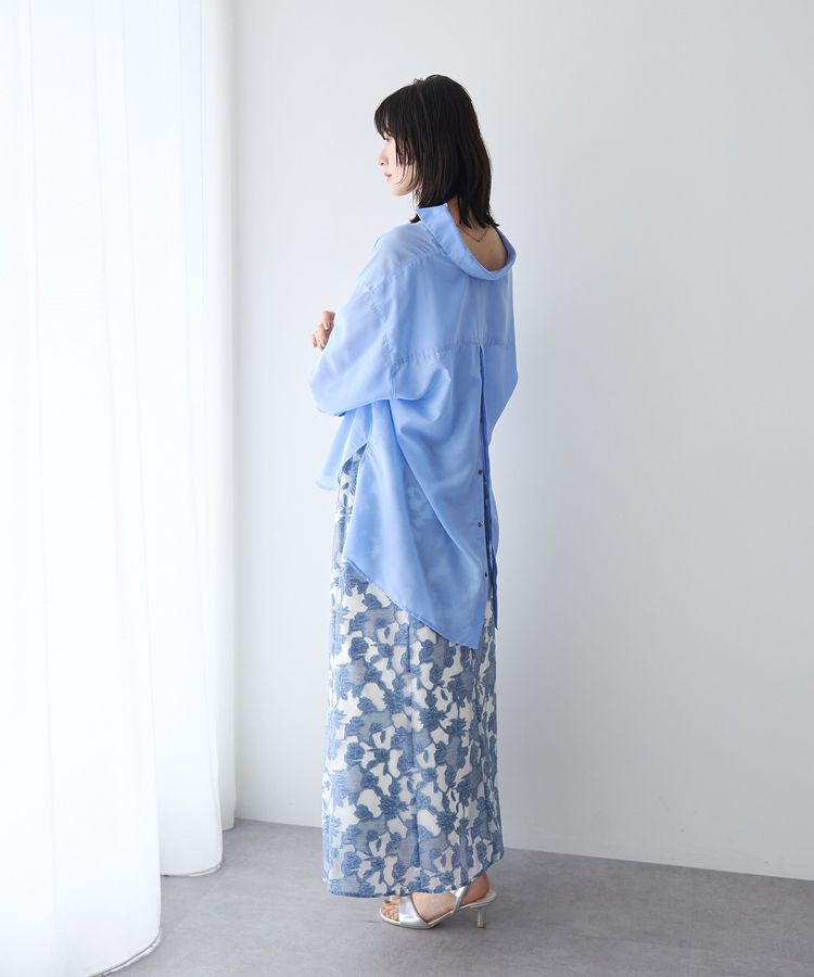 YECCA VECCA「バック釦シアーシャツ」|シャツ・ブラウス|