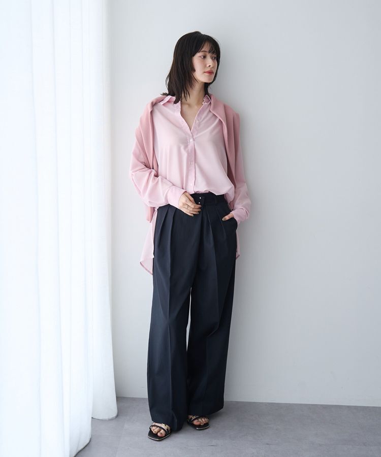 YECCA VECCA「バック釦シアーシャツ」|シャツ・ブラウス|