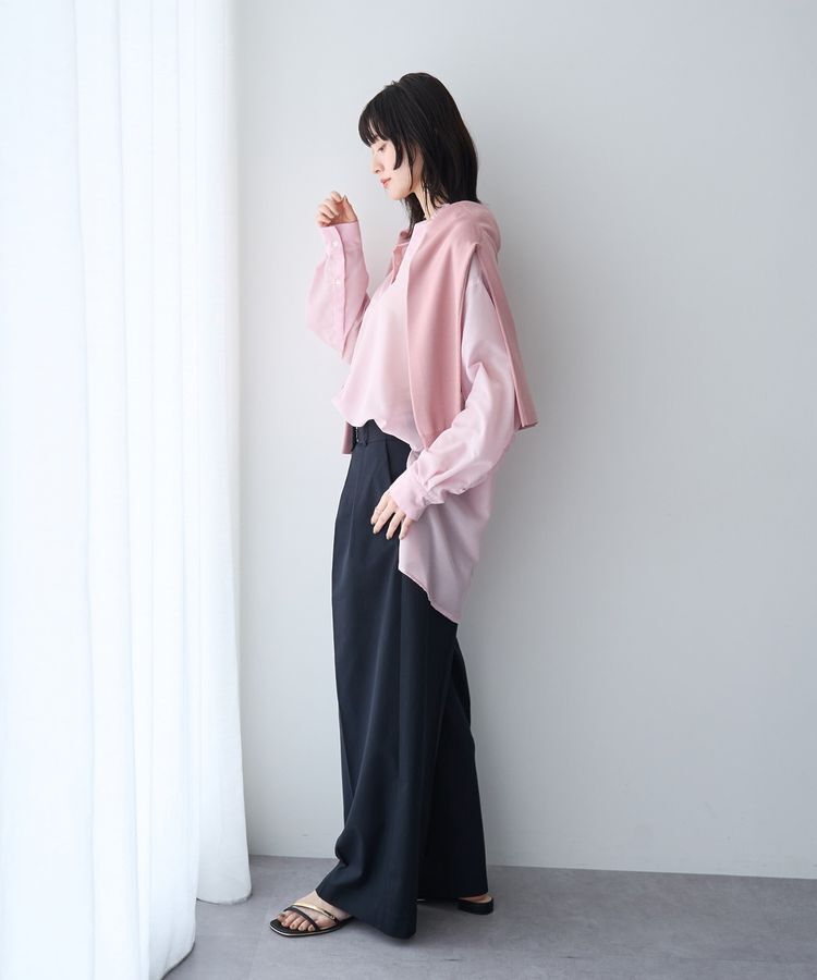 YECCA VECCA「バック釦シアーシャツ」|シャツ・ブラウス|