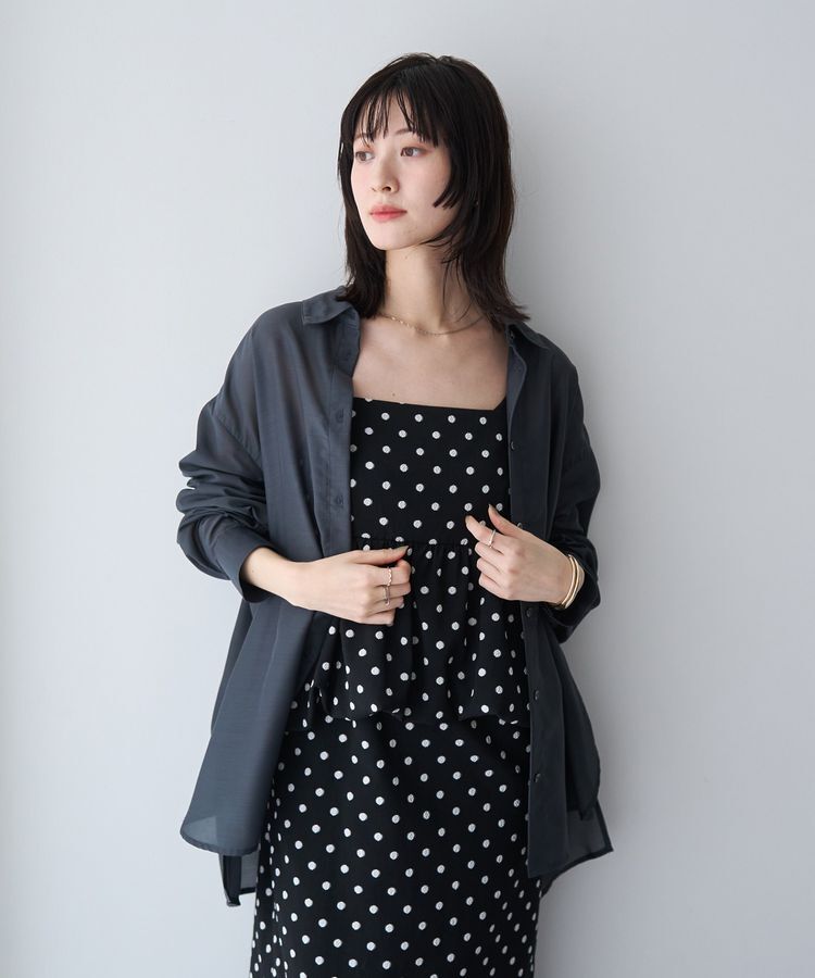 YECCA VECCA「バック釦シアーシャツ」|シャツ・ブラウス|