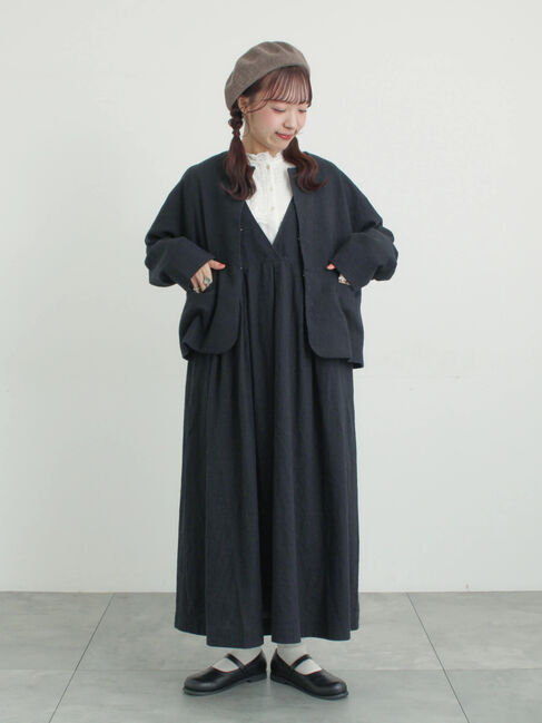 Samansa Mos2「【Cross&times;Linen】クルーネックジャケット」|その他|