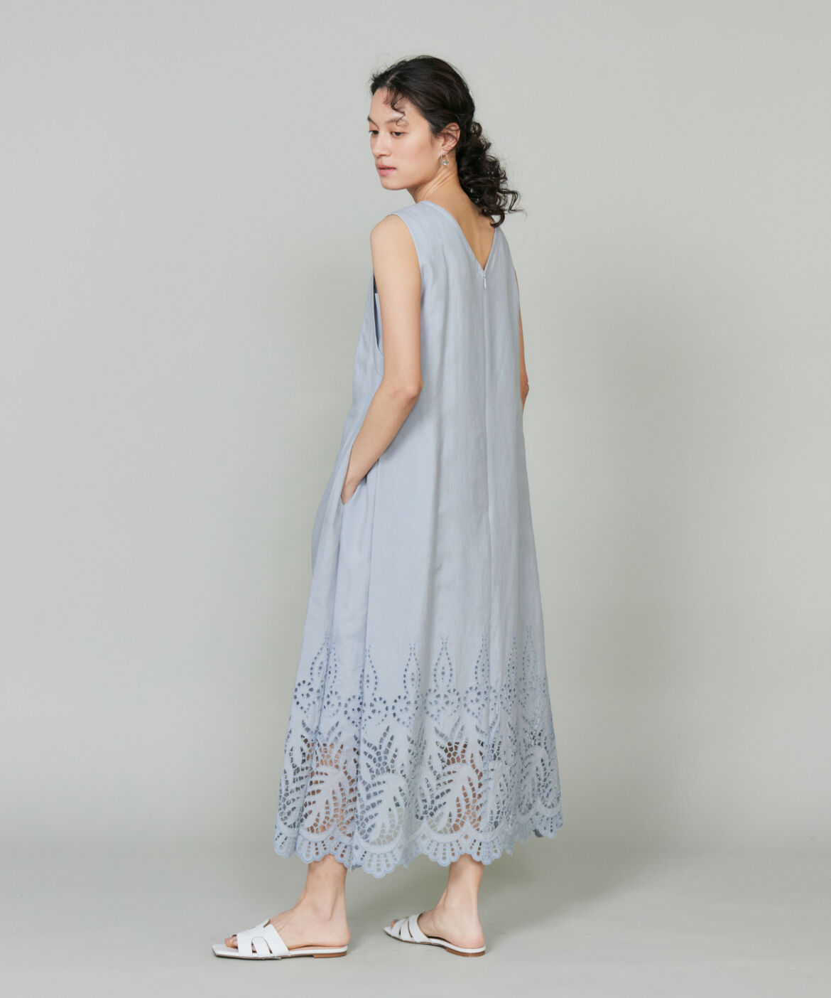 la veille by SUPERIOR CLOSET「ボーラ―刺繍ワンピース　」|ワンピース|