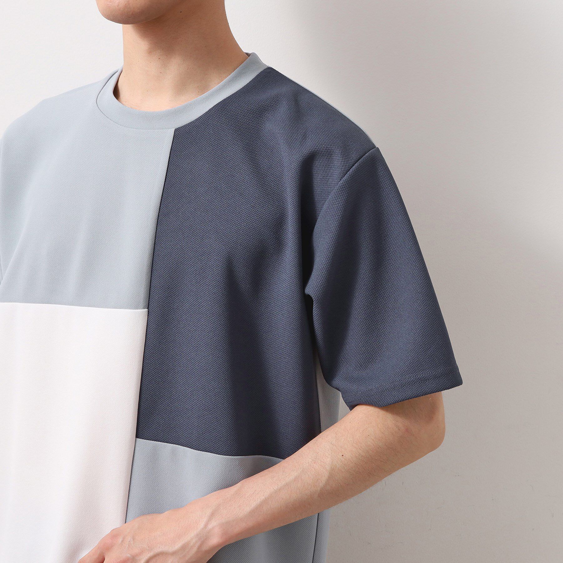 THE SHOP TK「ツイルブロッキング 半袖Tシャツ 洗濯機OK」|Tシャツ・カットソー|