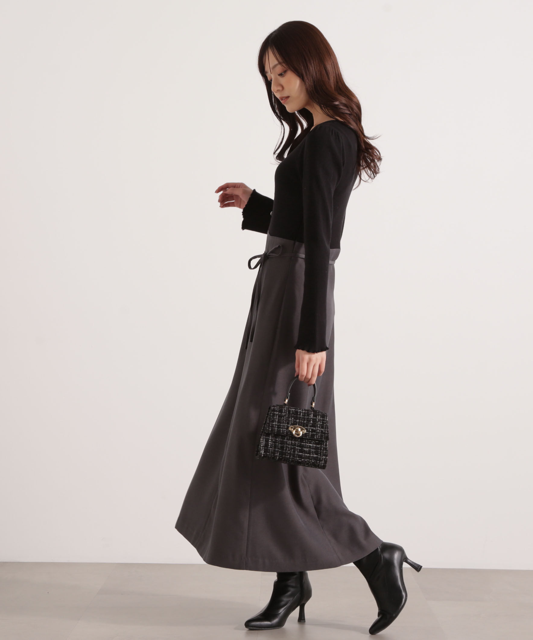 PROPORTION BODY DRESSING「ニットドッキングレディーワンピース 25AW」|ワンピース|