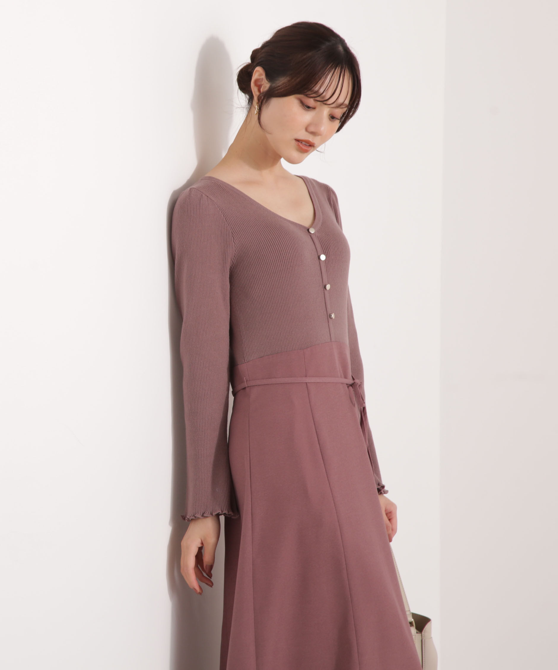 PROPORTION BODY DRESSING「ニットドッキングレディーワンピース 25AW」|ワンピース|