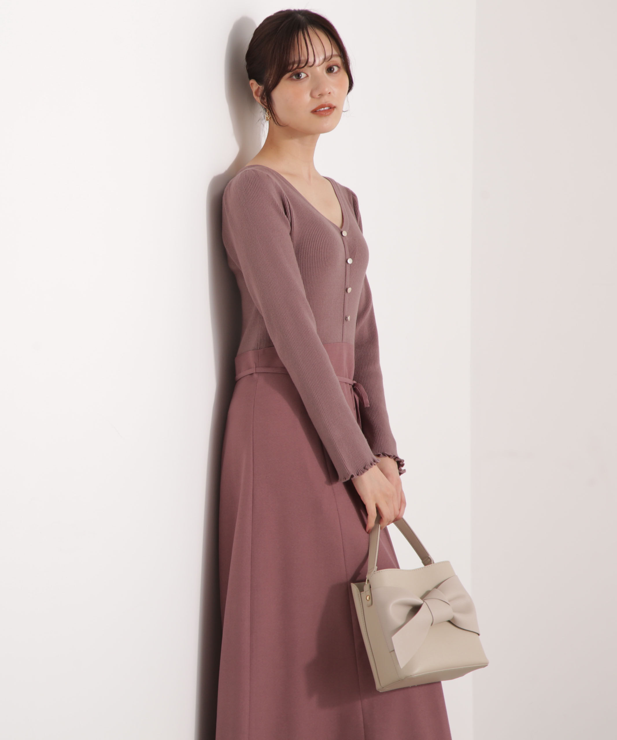 PROPORTION BODY DRESSING「ニットドッキングレディーワンピース 25AW」|ワンピース|