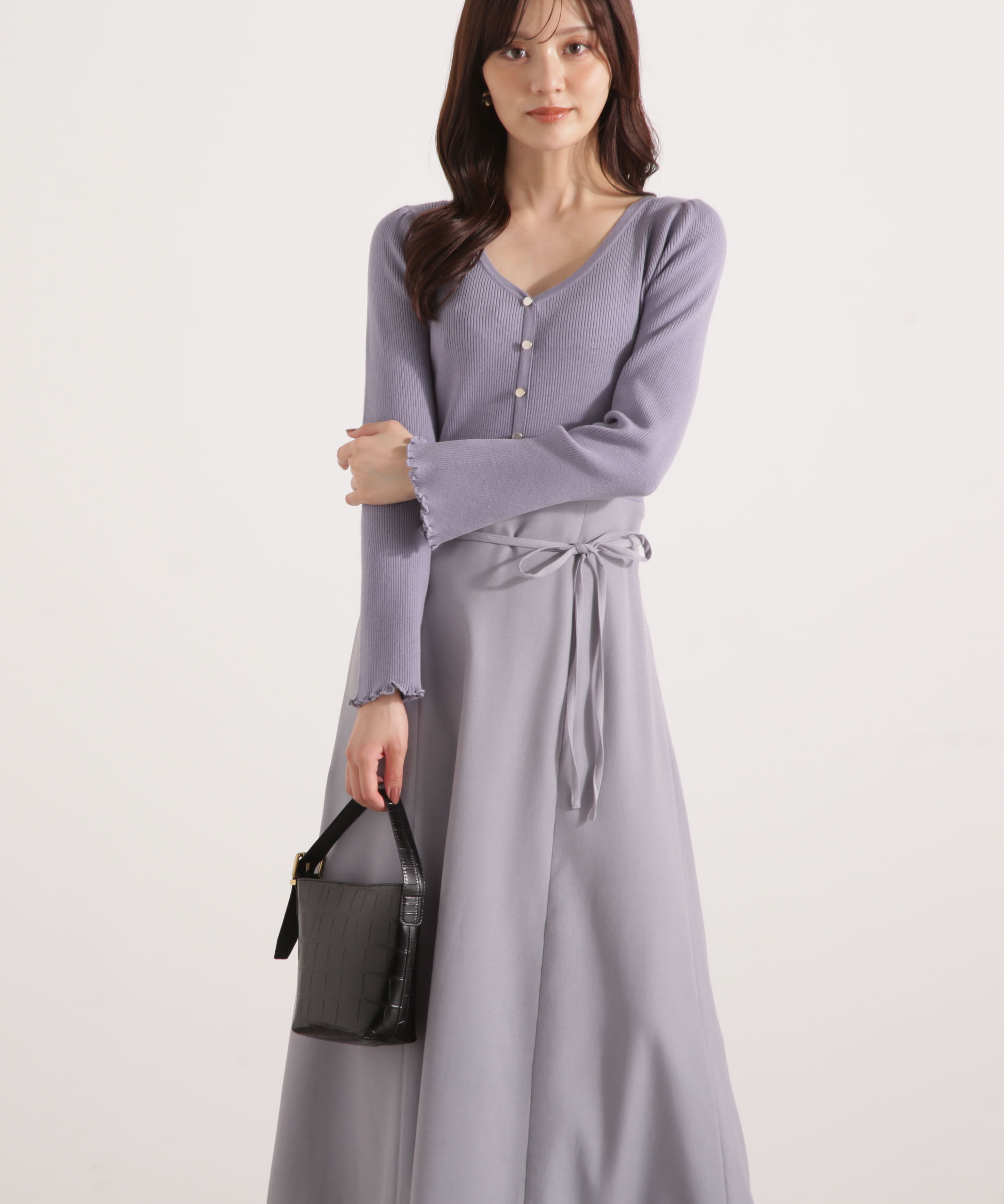 PROPORTION BODY DRESSING「ニットドッキングレディーワンピース 25AW」|ワンピース|