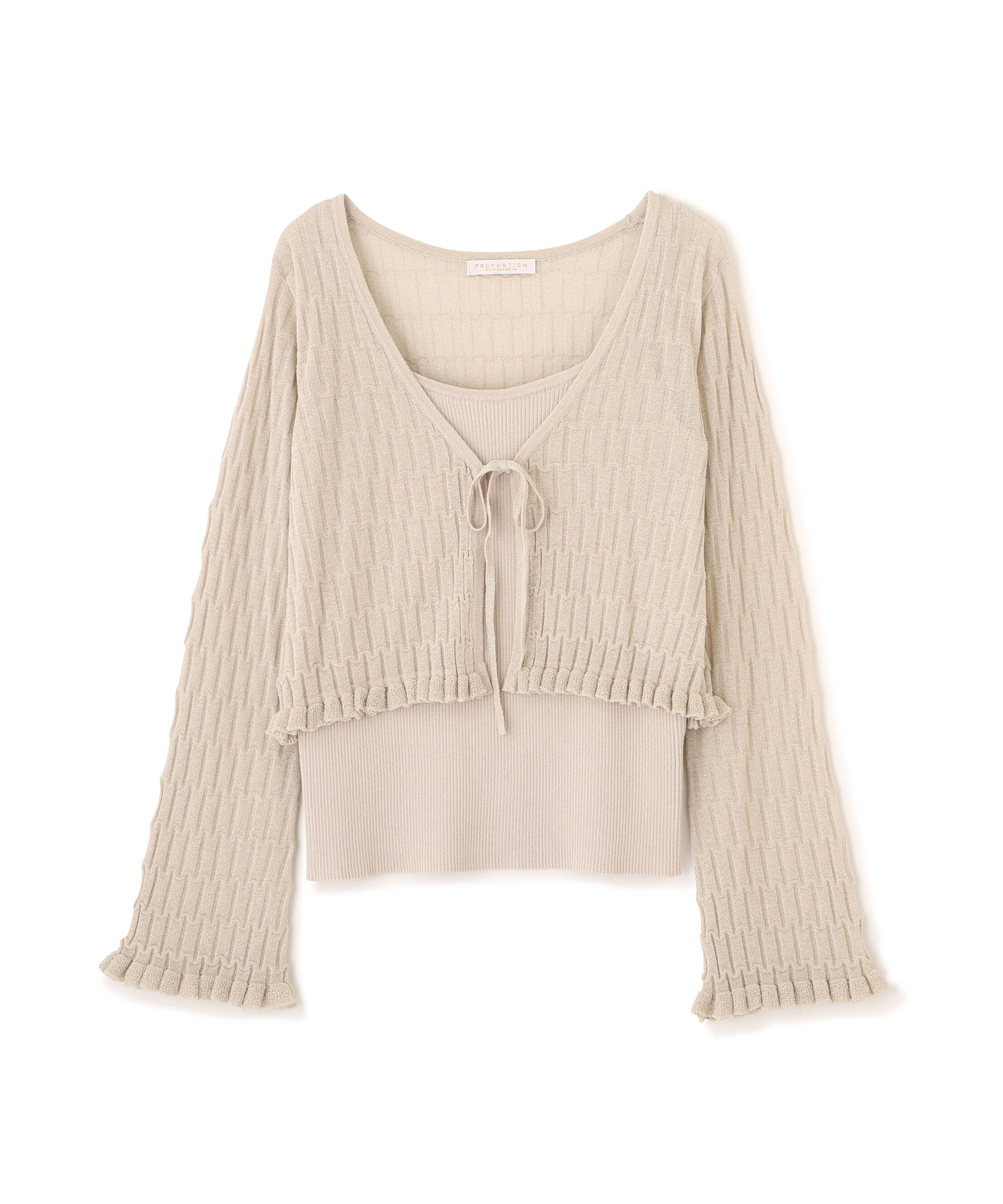 PROPORTION BODY DRESSING「ラメシアーニットアンサンブル 26SS」|ニット・セーター|