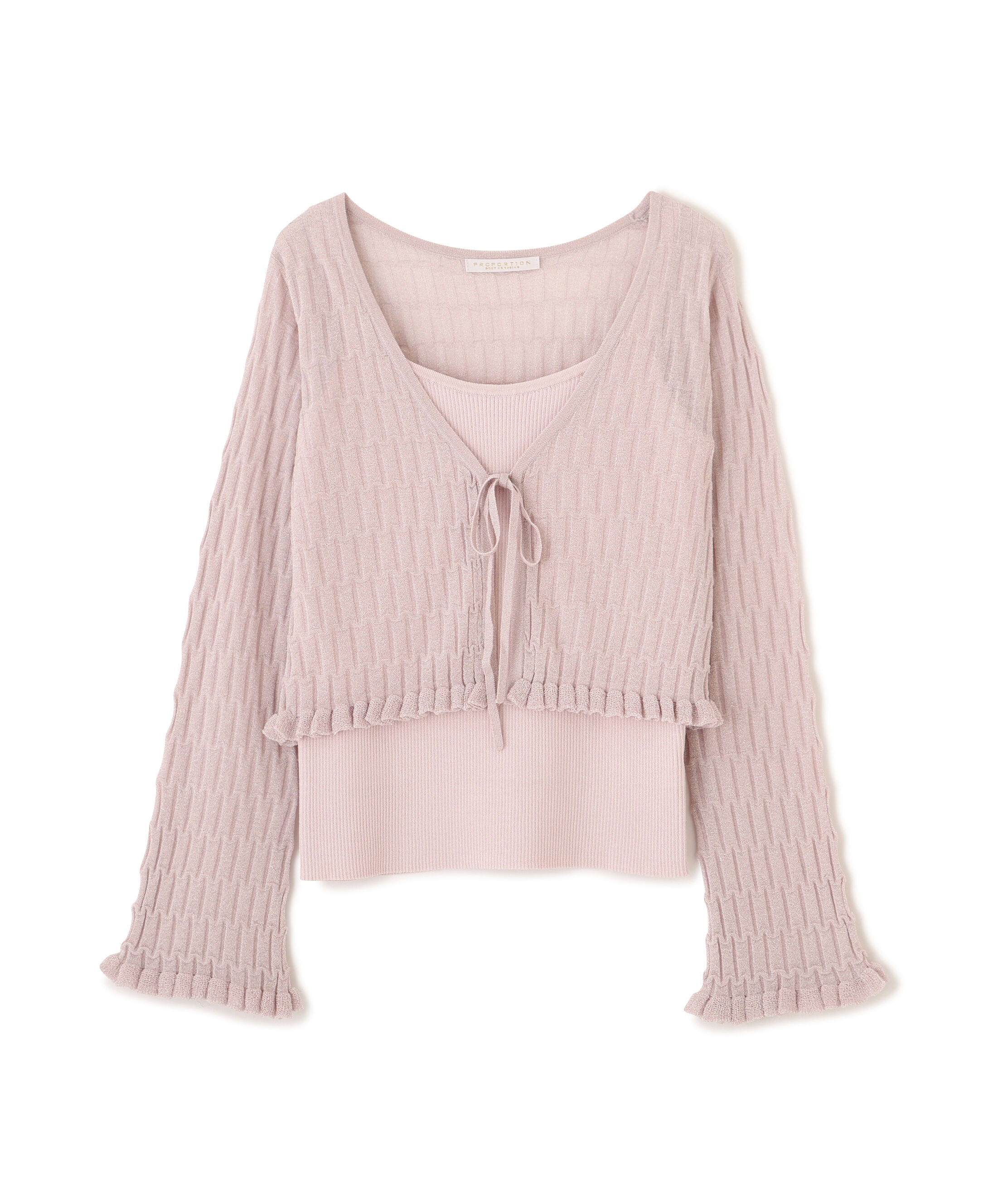 PROPORTION BODY DRESSING「ラメシアーニットアンサンブル 26SS」|ニット・セーター|