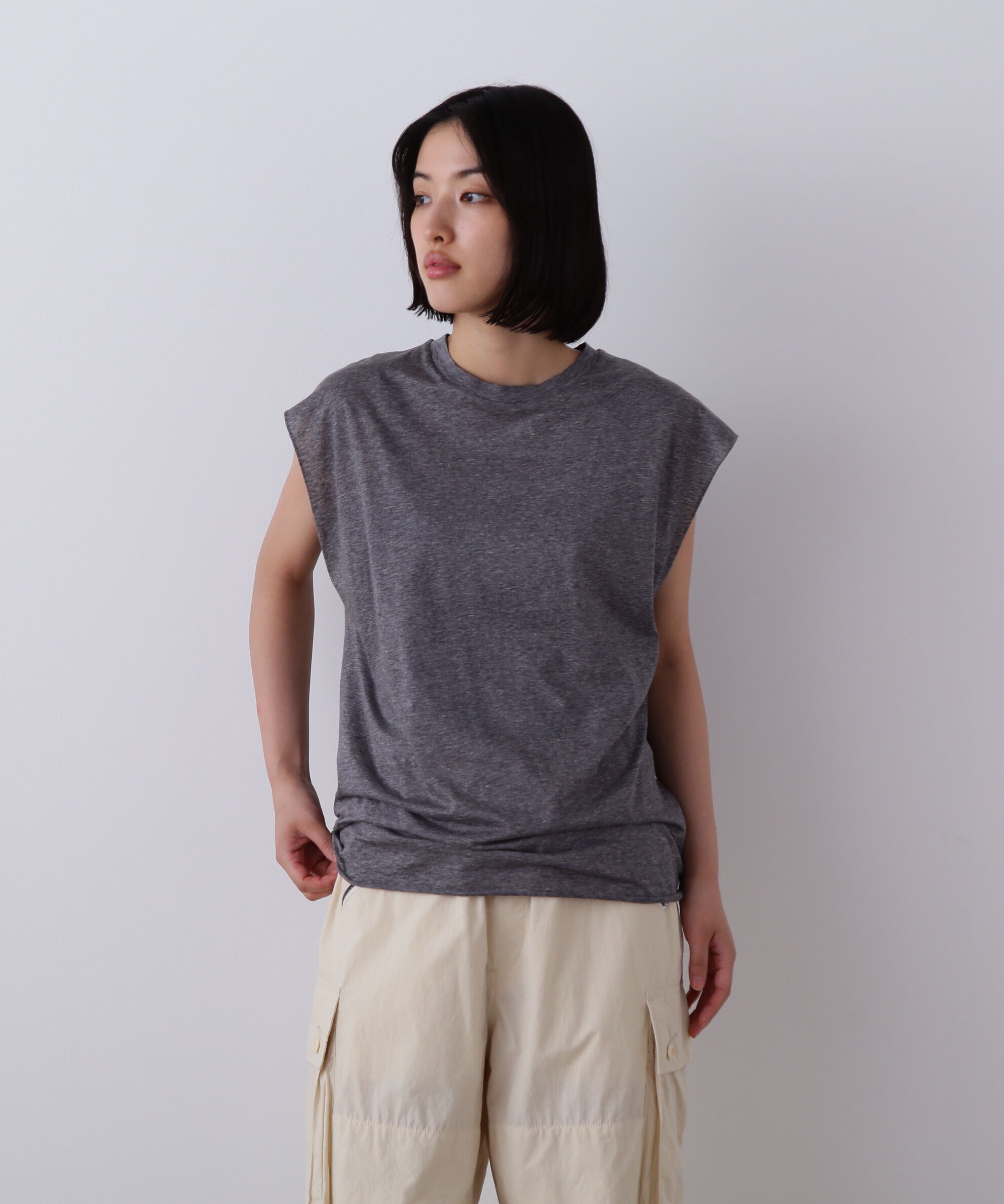 YLEVE 「YLEVE / COTTON SHEER JERSEY SLEEVELESS」|Tシャツ・カットソー|