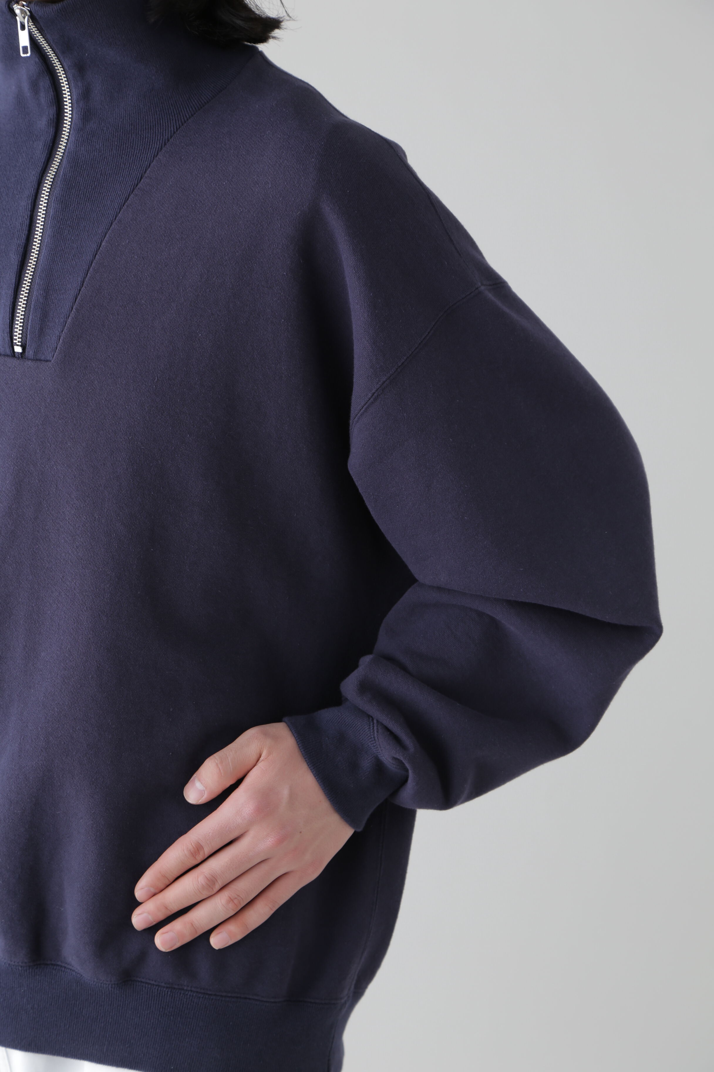 YLEVE 「Ｙ / ORGANIC COTTON BLEND HEAVY WEIGHT FLEECE HALF ZIP」|Tシャツ・カットソー|