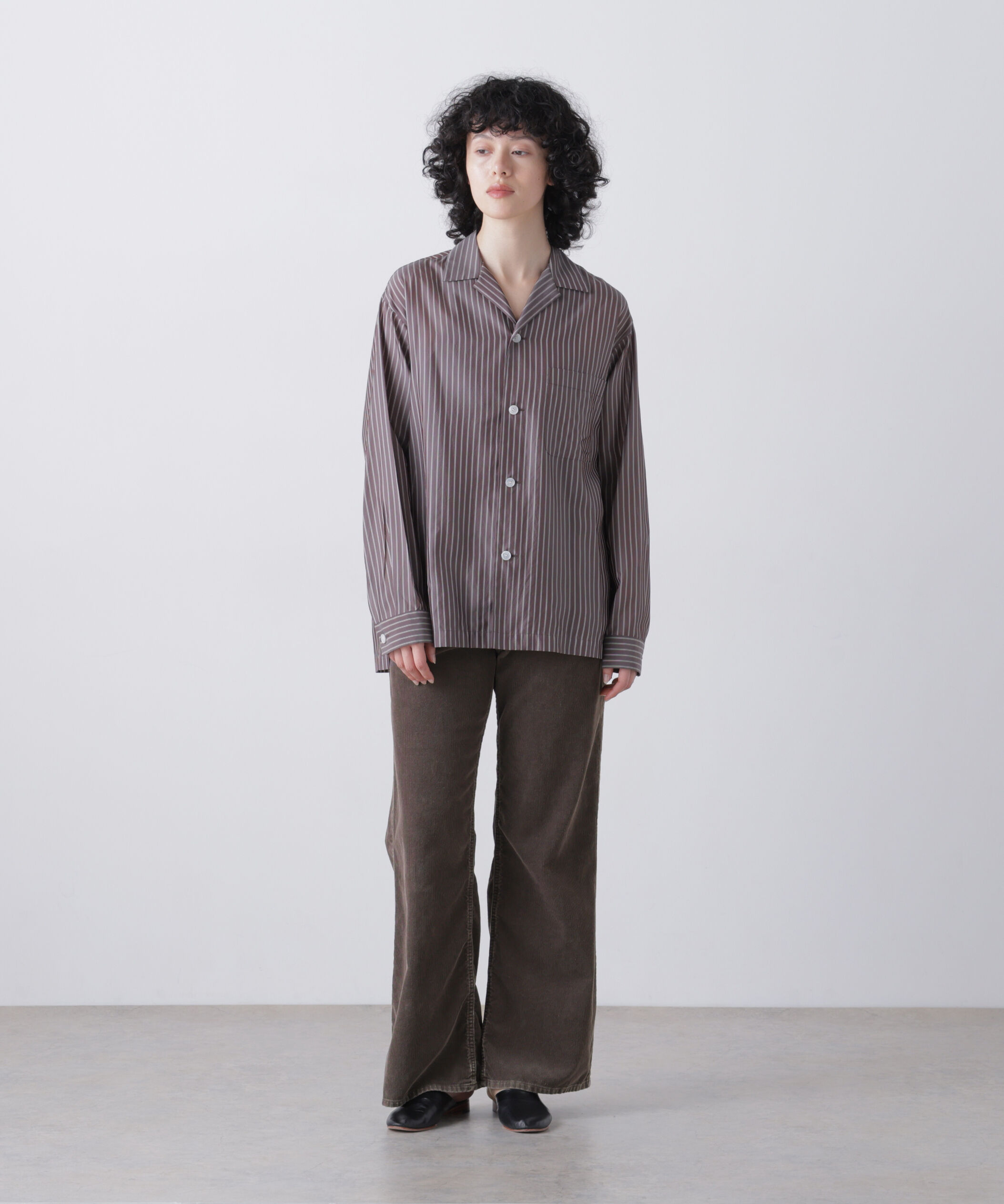 YLEVE 「YLEVE / [UNISEX] SULFUR-DYED BLEACHED CORDUROY PANTS」|その他|BROWN