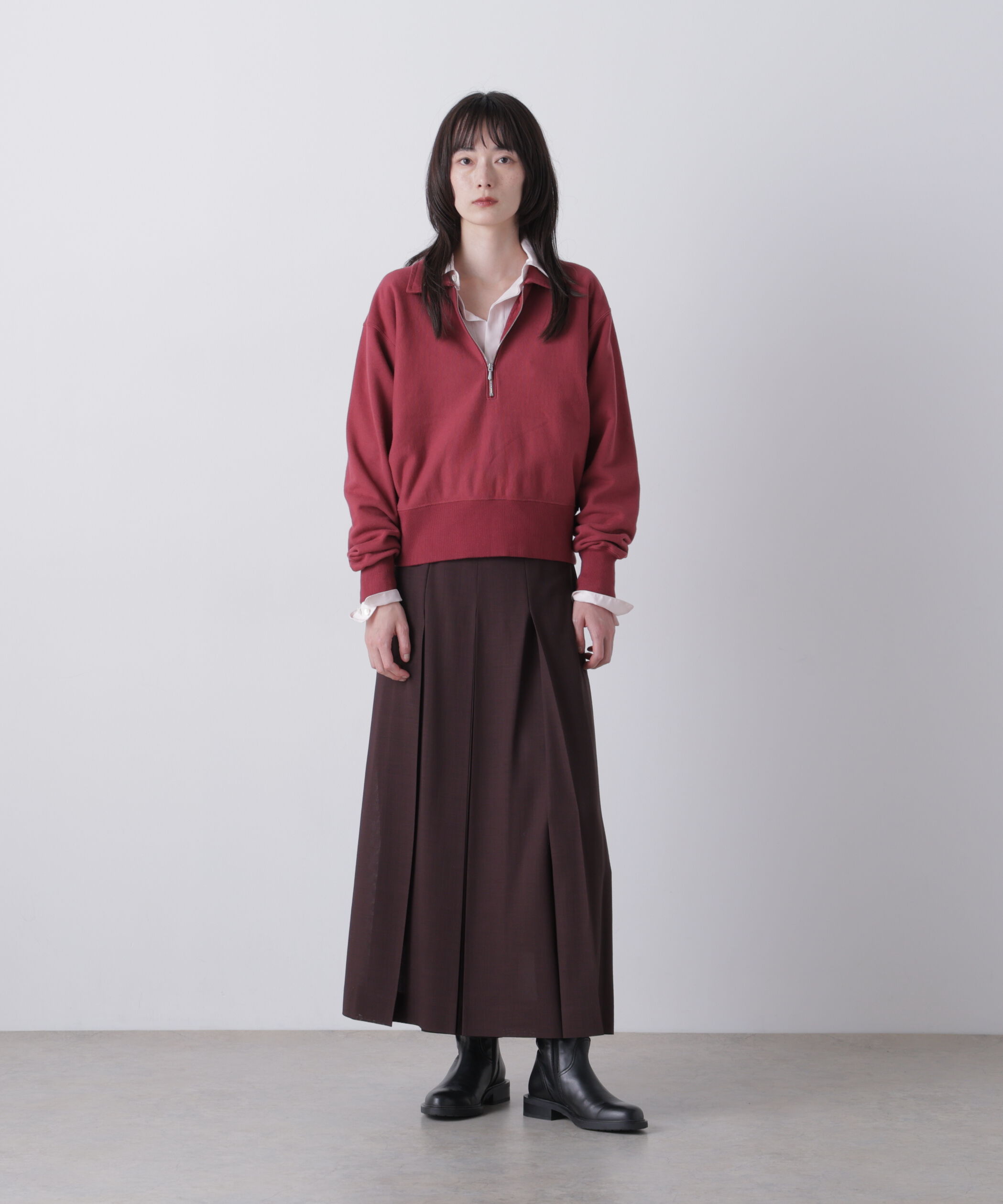 YLEVE 「YLEVE / 2/72 SUPER 100&rsquo;s WOOL HIGH-TWIST VOILE SKIRT」|スカート|