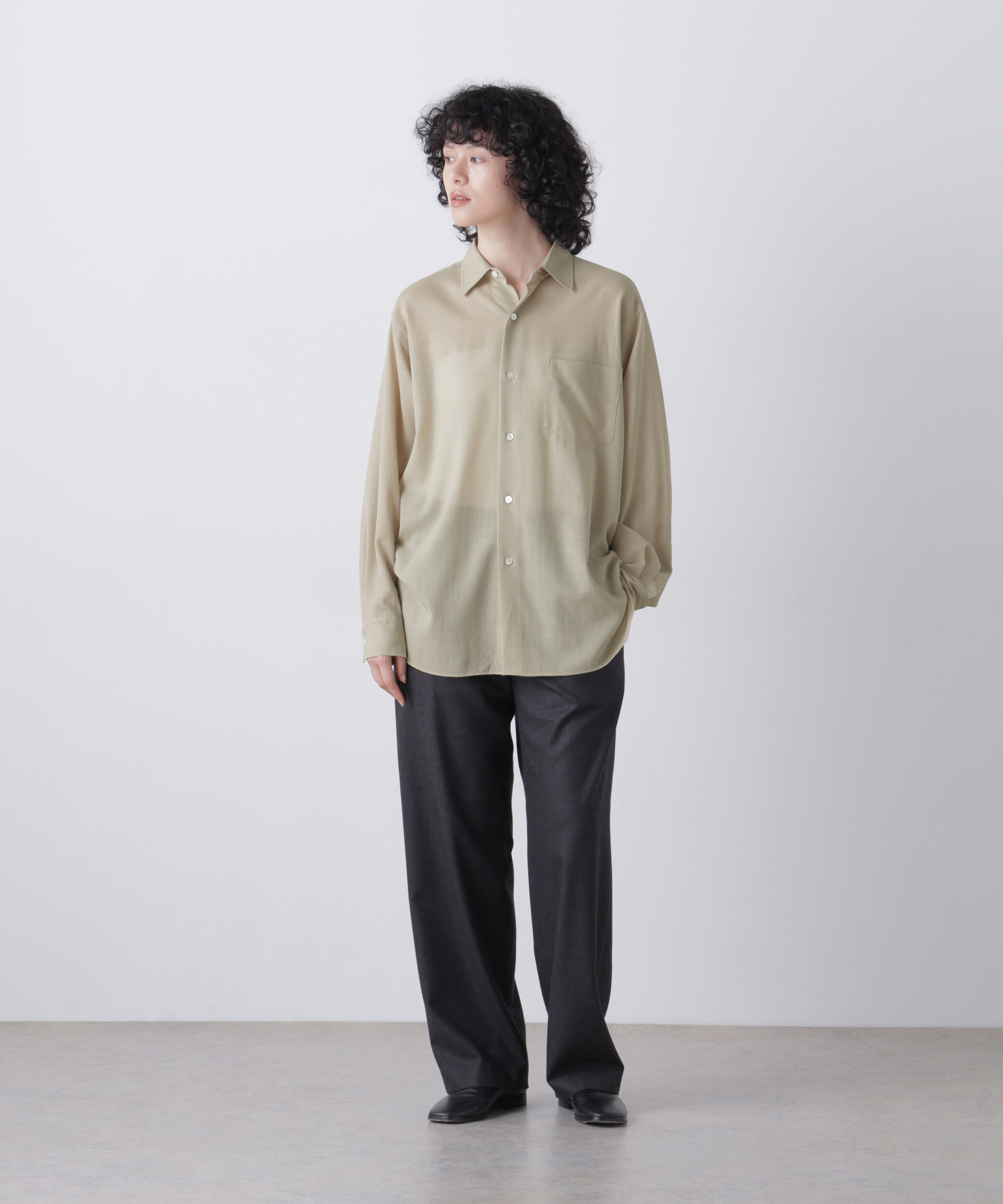 YLEVE 「YLEVE / 2/72 SUPER 100&rsquo;s WOOL HIGH-TWIST VOILE SHIRT」|シャツ・ブラウス|