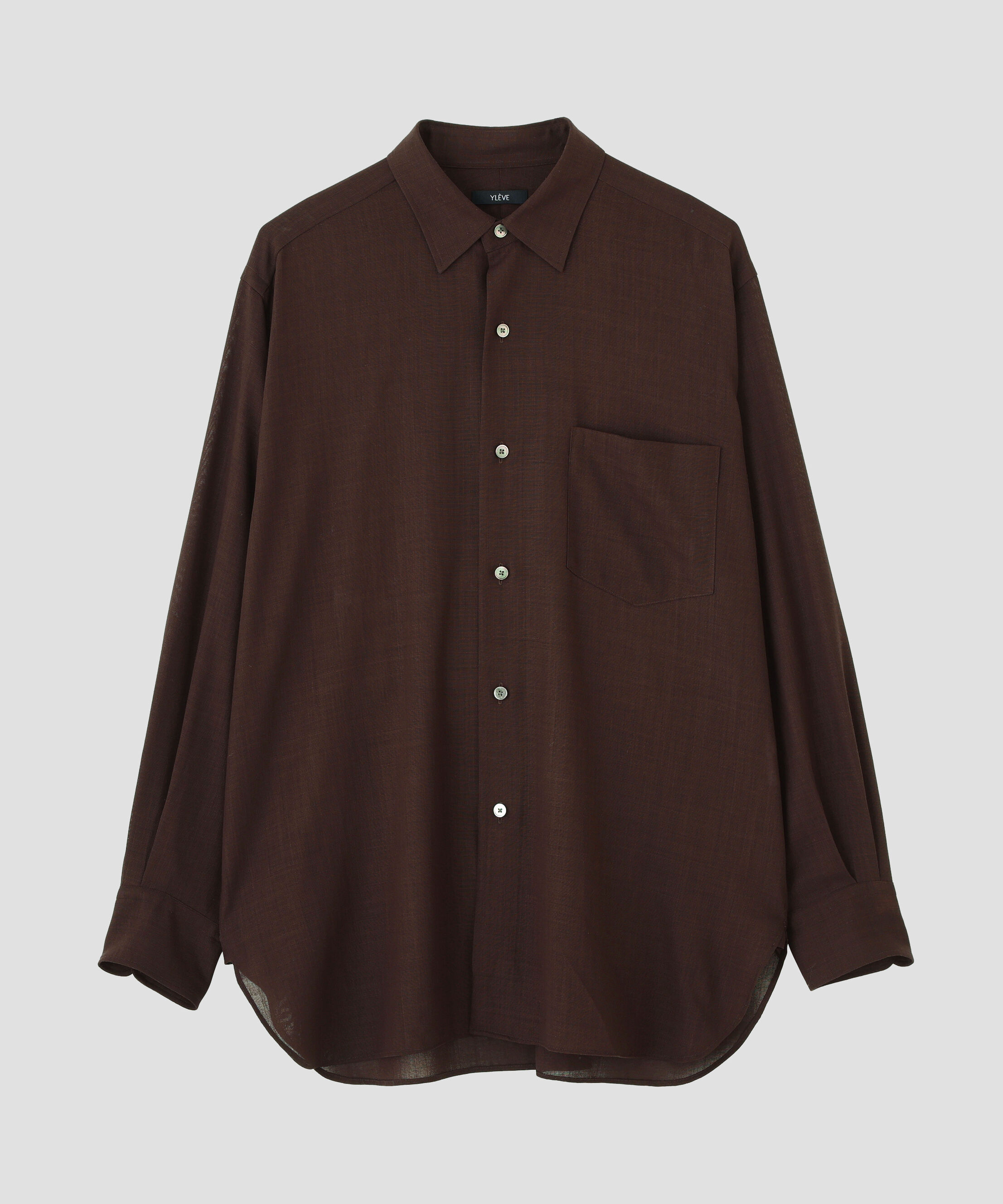 YLEVE 「YLEVE / 2/72 SUPER 100&rsquo;s WOOL HIGH-TWIST VOILE SHIRT」|シャツ・ブラウス|