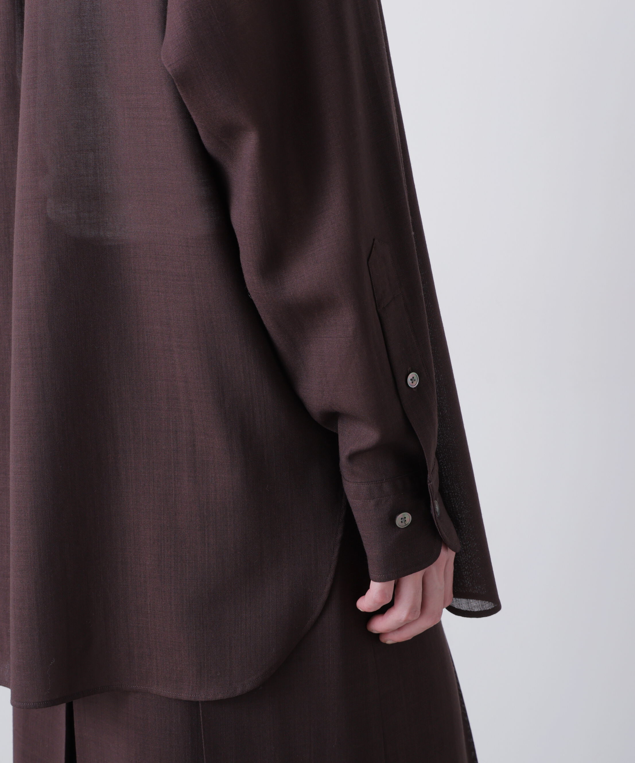 YLEVE 「YLEVE / 2/72 SUPER 100&rsquo;s WOOL HIGH-TWIST VOILE SHIRT」|シャツ・ブラウス|