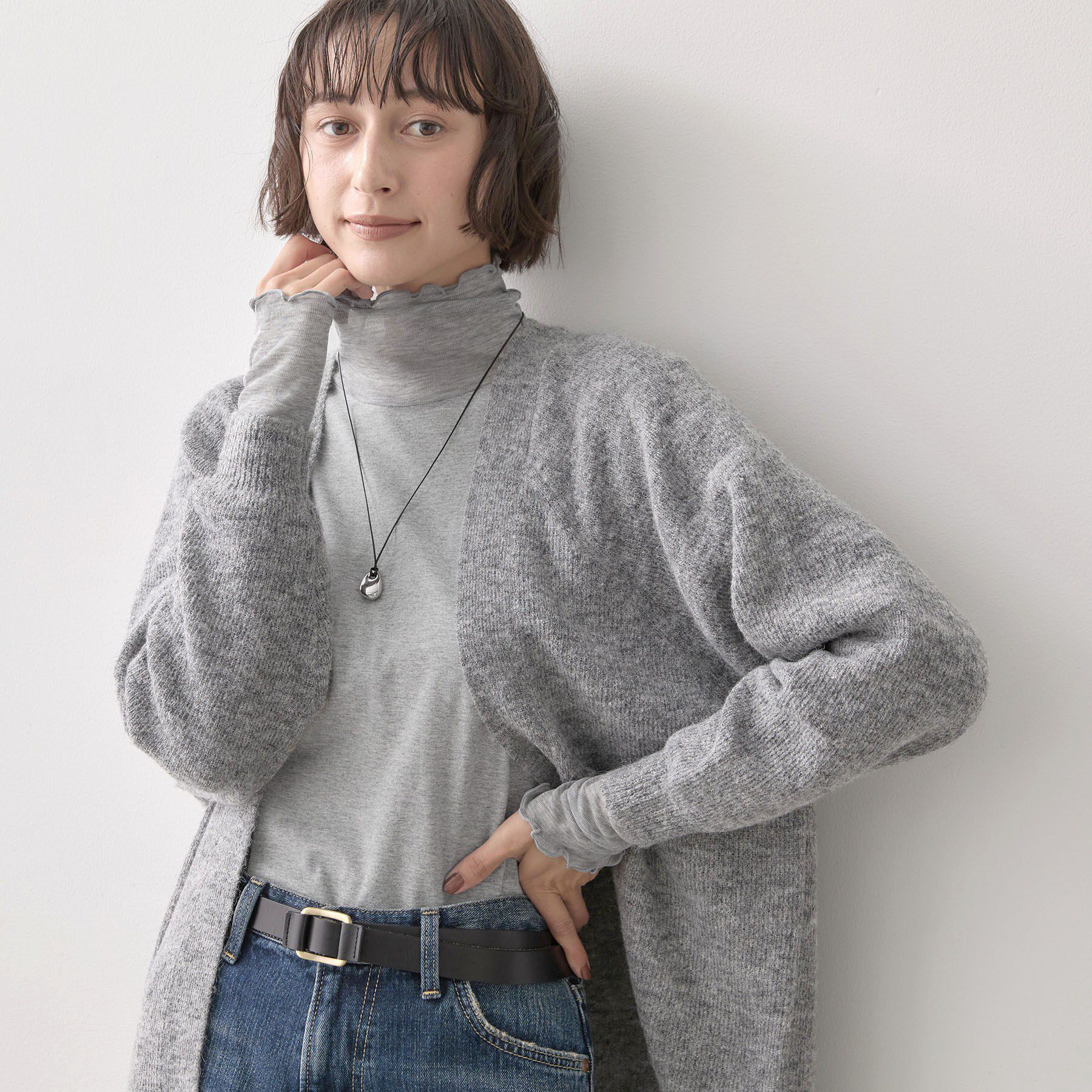 Dessin「【秋のレイヤードアイテム】シアー切り替えタートルプルオーバー」|Tシャツ・カットソー|