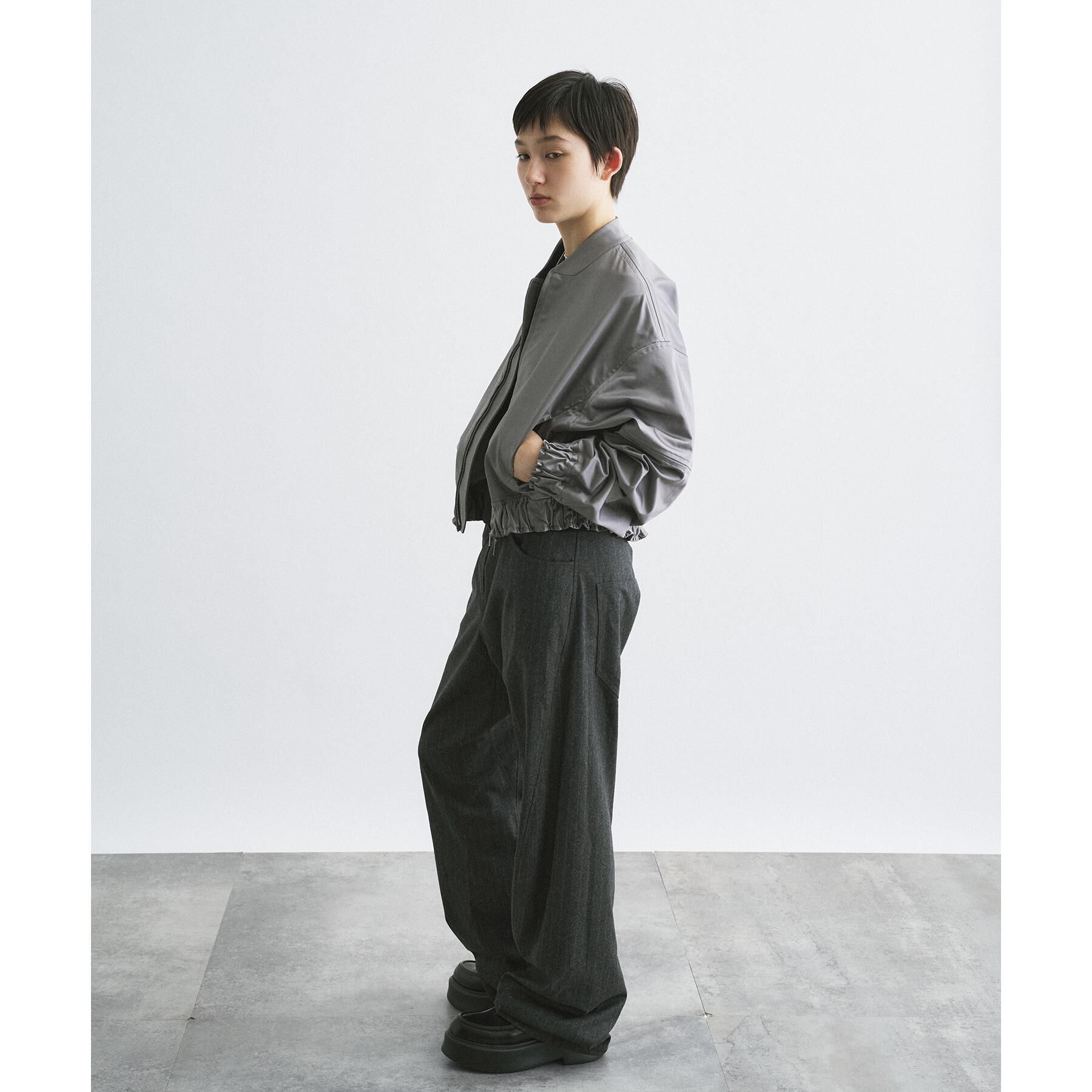 CODE A「【Re】satin bomber jacket」|ブルゾン・スタジャン|