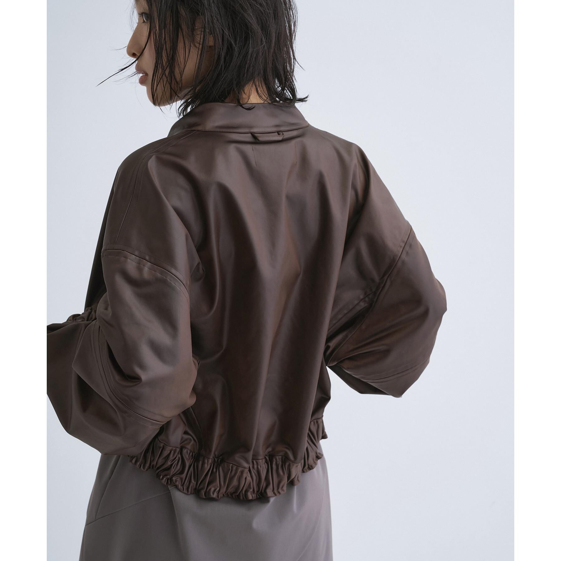 CODE A「【Re】satin bomber jacket」|ブルゾン・スタジャン|