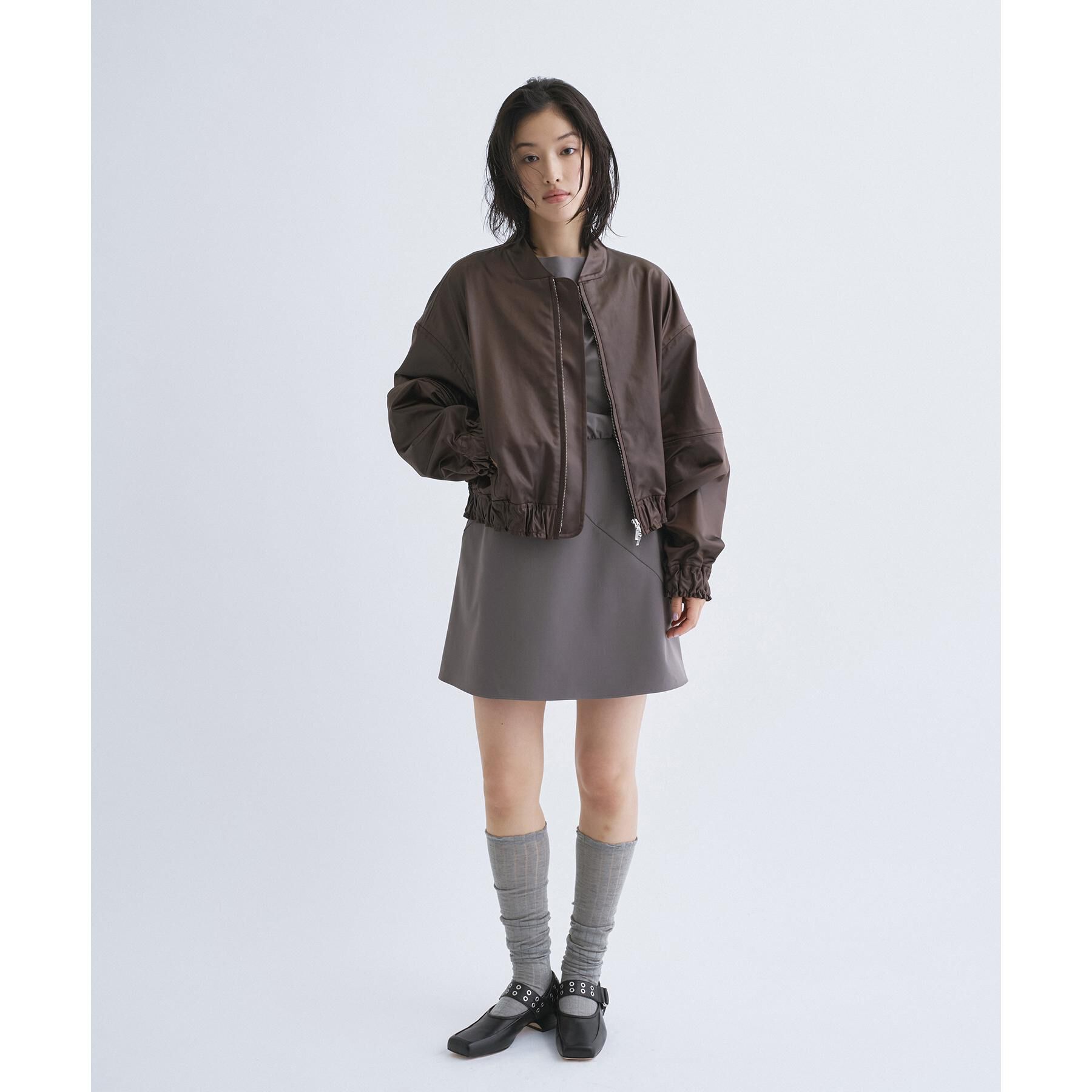 CODE A「【Re】satin bomber jacket」|ブルゾン・スタジャン|