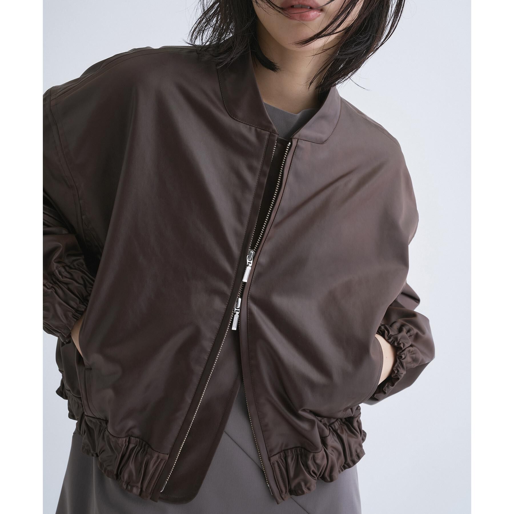 CODE A「【Re】satin bomber jacket」|ブルゾン・スタジャン|