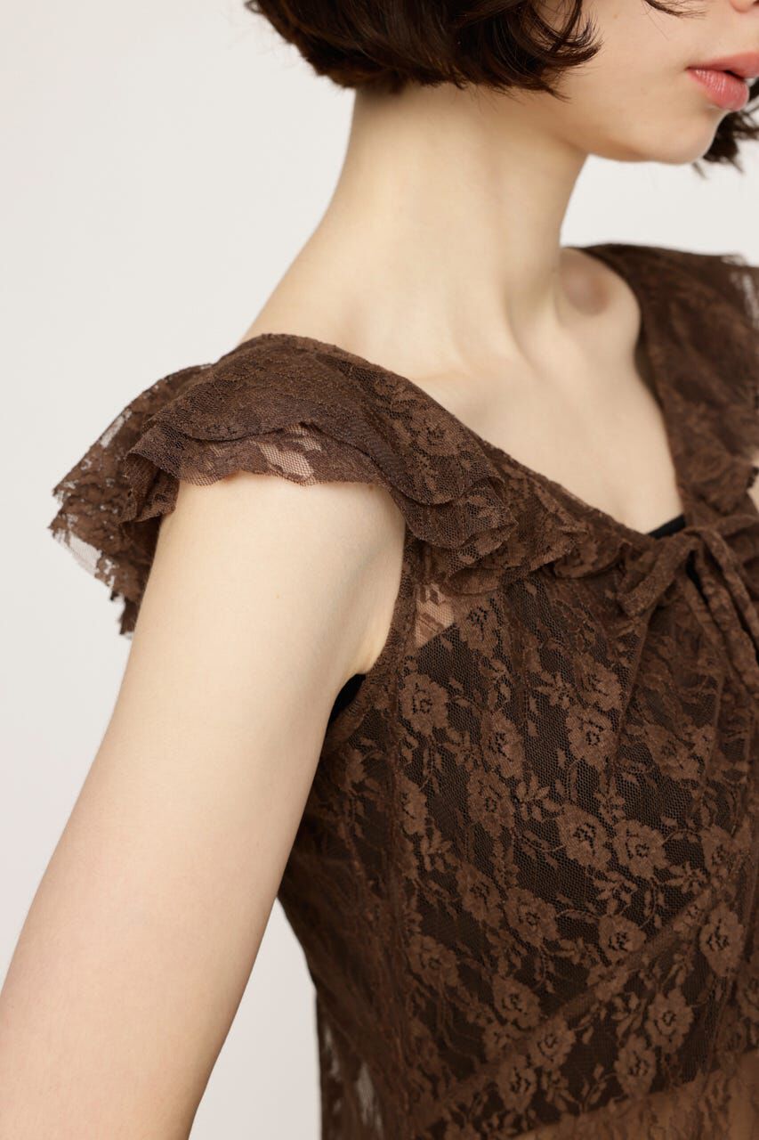 SLY「HEM DESIGN LACE FRILL L／トップス」|キャミソール|