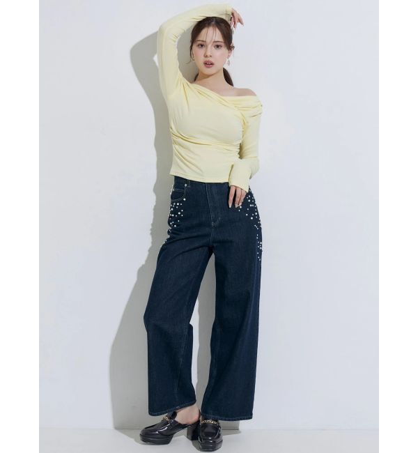 MERCURYDUO「オフショルタックトップス」|Tシャツ・カットソー|