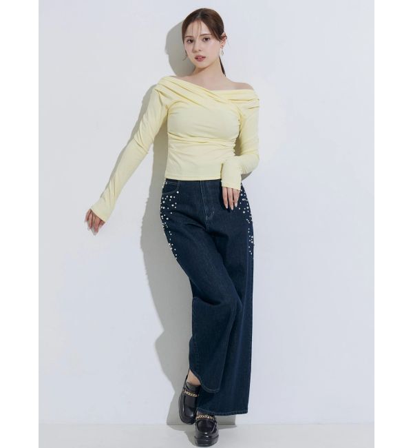 MERCURYDUO「オフショルタックトップス」|Tシャツ・カットソー|
