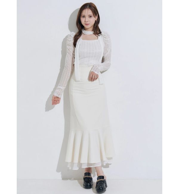 MERCURYDUO「カットレースパワショルチョーカートップス」|Tシャツ・カットソー|