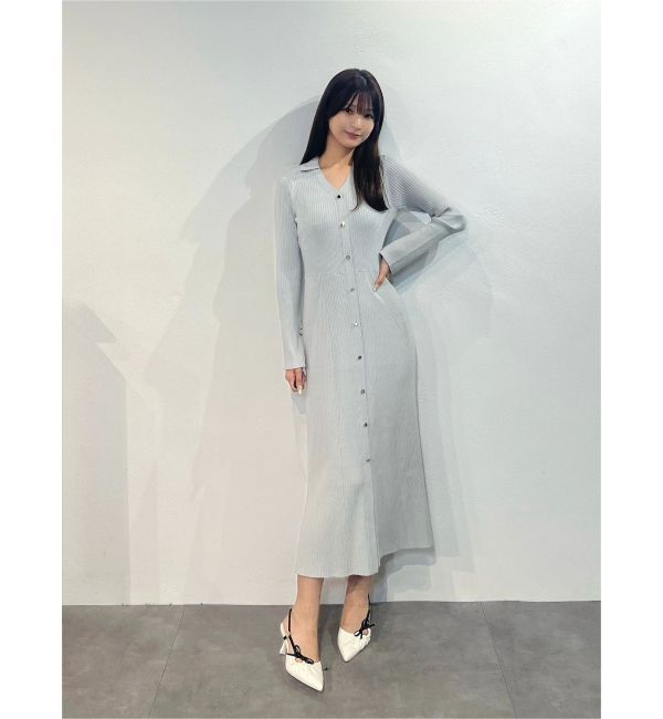 MERCURYDUO「ワイドリブスキッパーニットワンピース」|ワンピース|