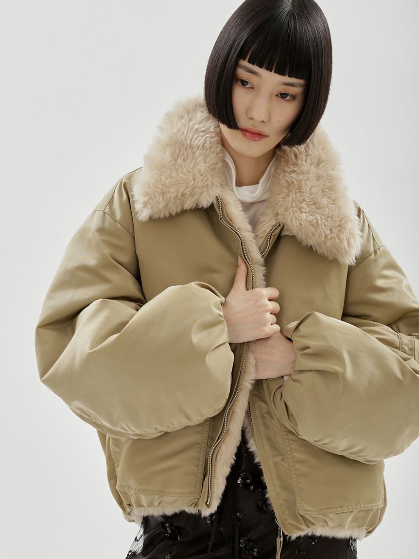 emmi atelier「リバーシブルボンバーブルゾン」|ブルゾン・スタジャン|