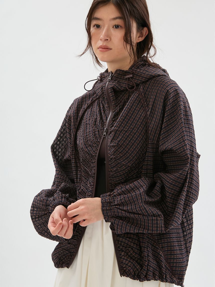emmi atelier「ライトシアーフーディーブルゾン」|ブルゾン・スタジャン|