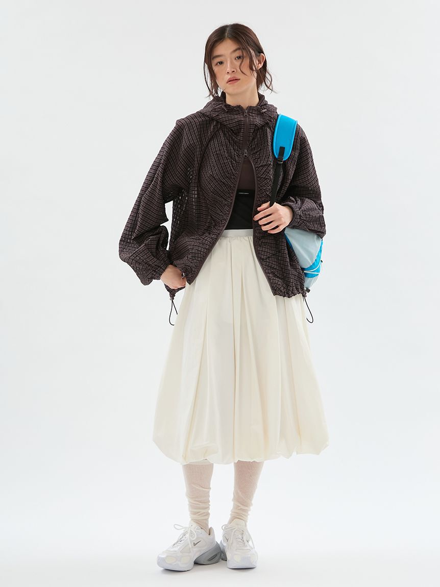 emmi atelier「ライトシアーフーディーブルゾン」|ブルゾン・スタジャン|