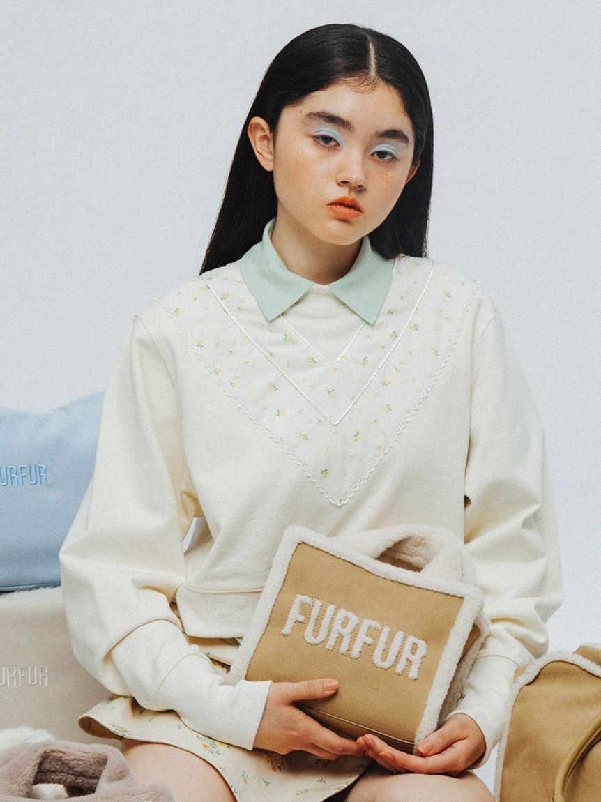 FURFUR「Vディテールフラワースウェット」|スウェット・ジャージ|IVR