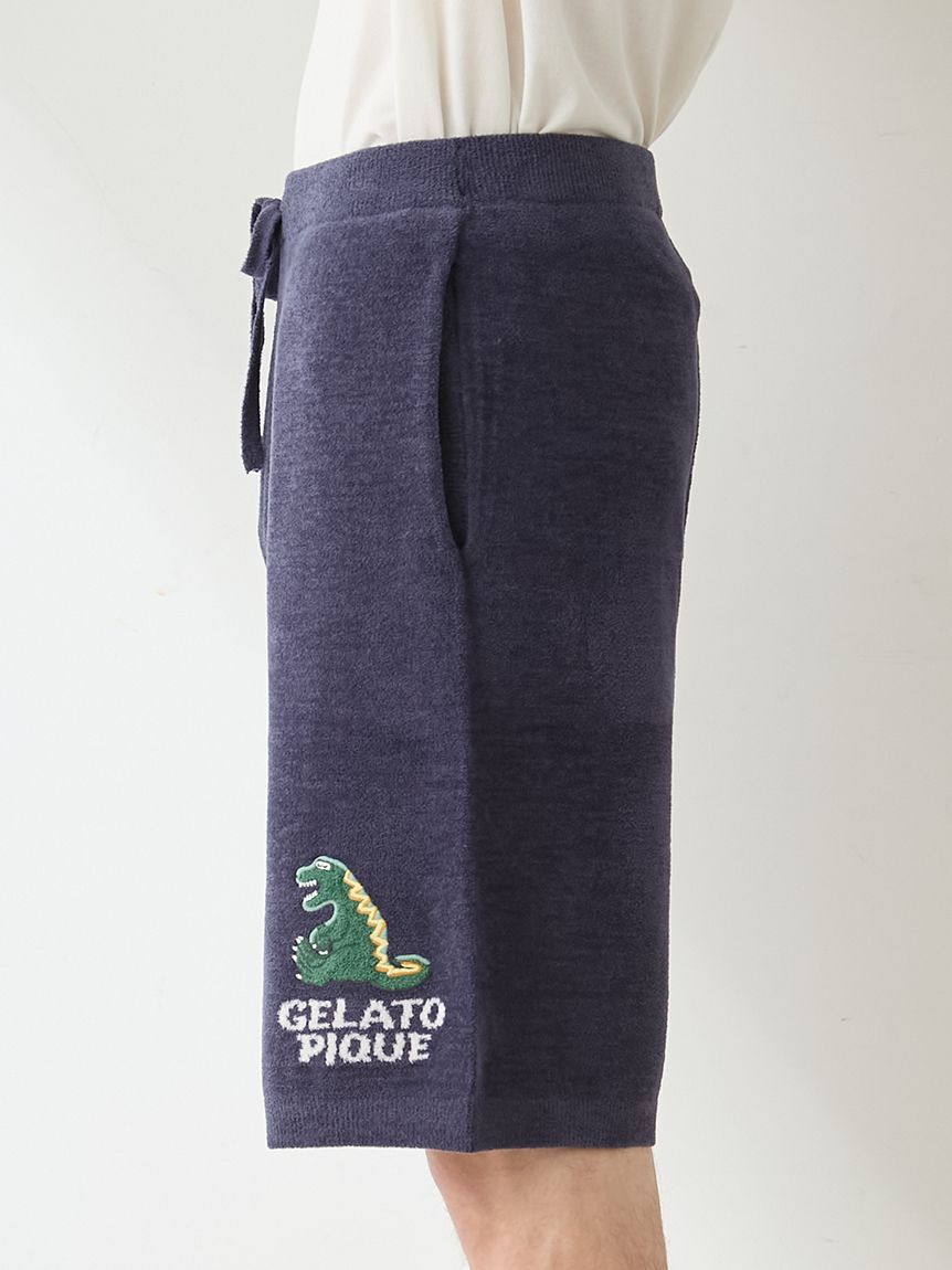GELATO PIQUE HOMME「【ONLINE限定】【HOMME】エアリーモコスリーピングダイナソージャガードプルオーバー&ハーフパンツセット」|ルームウェア|