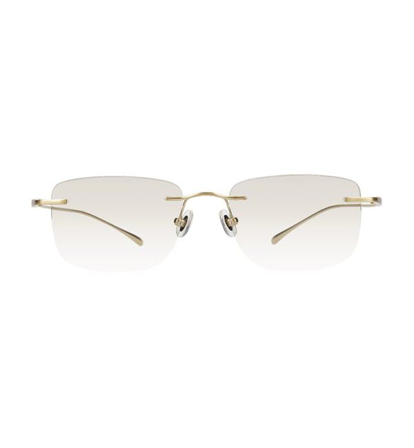  「SUNCUTGlasses/UV100%CUT リムレス サングラス | チタン [度無し専用] カラーレンズ 紫外線対策 UVカット」|サングラス|