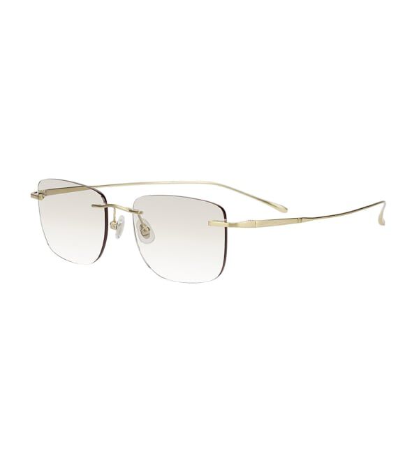  「SUNCUTGlasses/UV100%CUT リムレス サングラス | チタン [度無し専用] カラーレンズ 紫外線対策 UVカット」|サングラス|