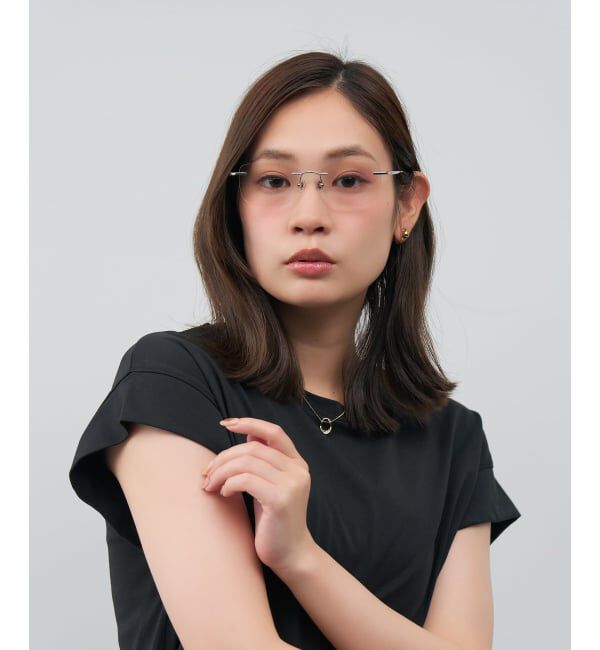  「SUNCUTGlasses/UV100%CUT リムレス サングラス | チタン [度無し専用] カラーレンズ 紫外線対策 UVカット」|サングラス|