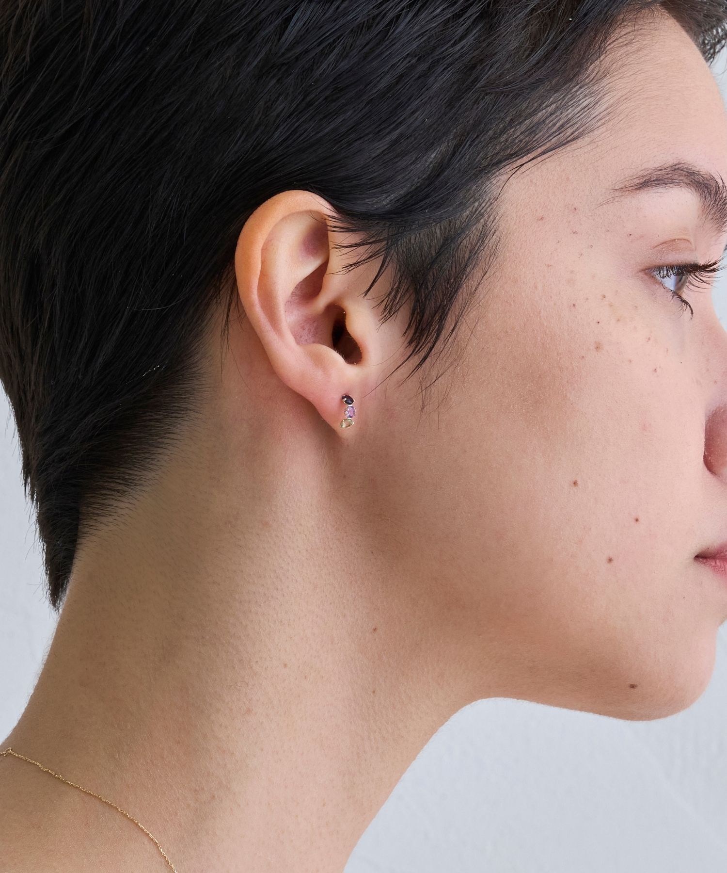JUPITER「【K10】天然石フープピアス　マルチ」|ピアス|