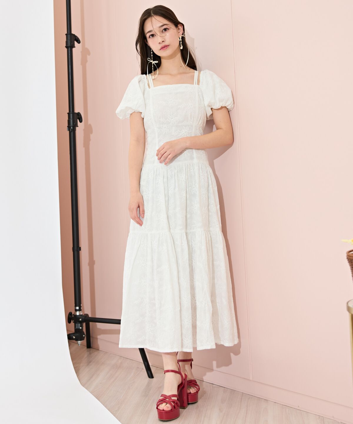 WILLSELECTION「2WAYスリーブコットンティアードワンピース」|ワンピース|