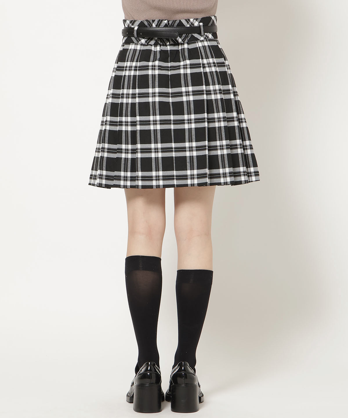 WILLSELECTION「ベルト付きタックプリーツミニスカート」|フレア|