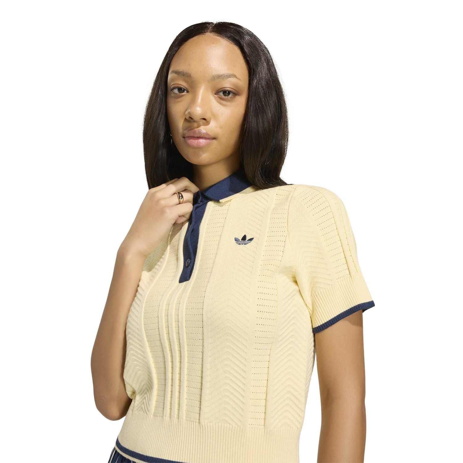 adidas「【ADIDAS ｳｪｱ】W CABLE KNIT CALI TEE POLO」|Tシャツ・カットソー|